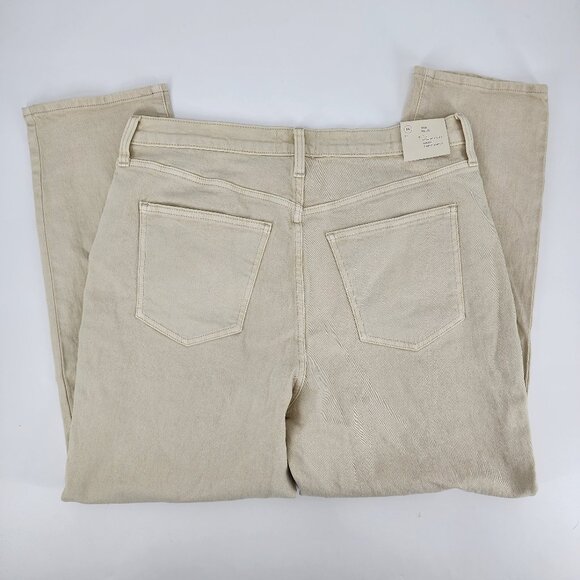 Universal Thread High Rise 90s Slim Jeans 14 Womens Comfort Stretch‎ Beige Cream - Picture 7 of 13